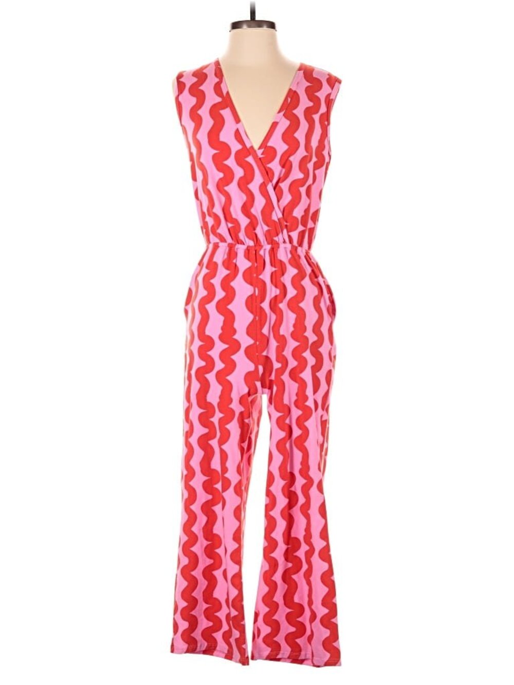 Nooworks Sonny Suit Pink Squiggle Jumpsuit Small Like New Made in California